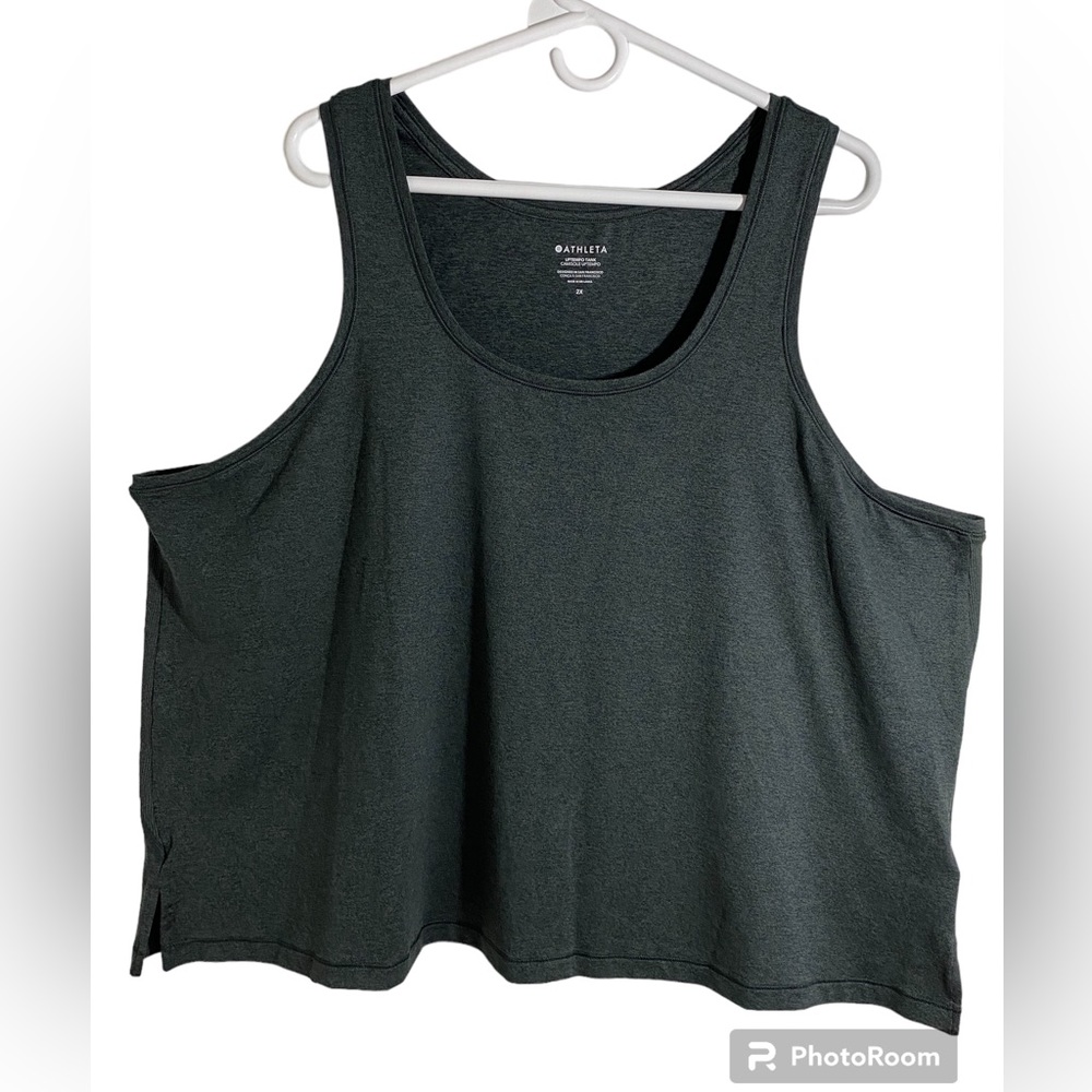 Athleta Untempo Women Camisole Sz 2x Heather Gray Sleeveless Activewear Workout